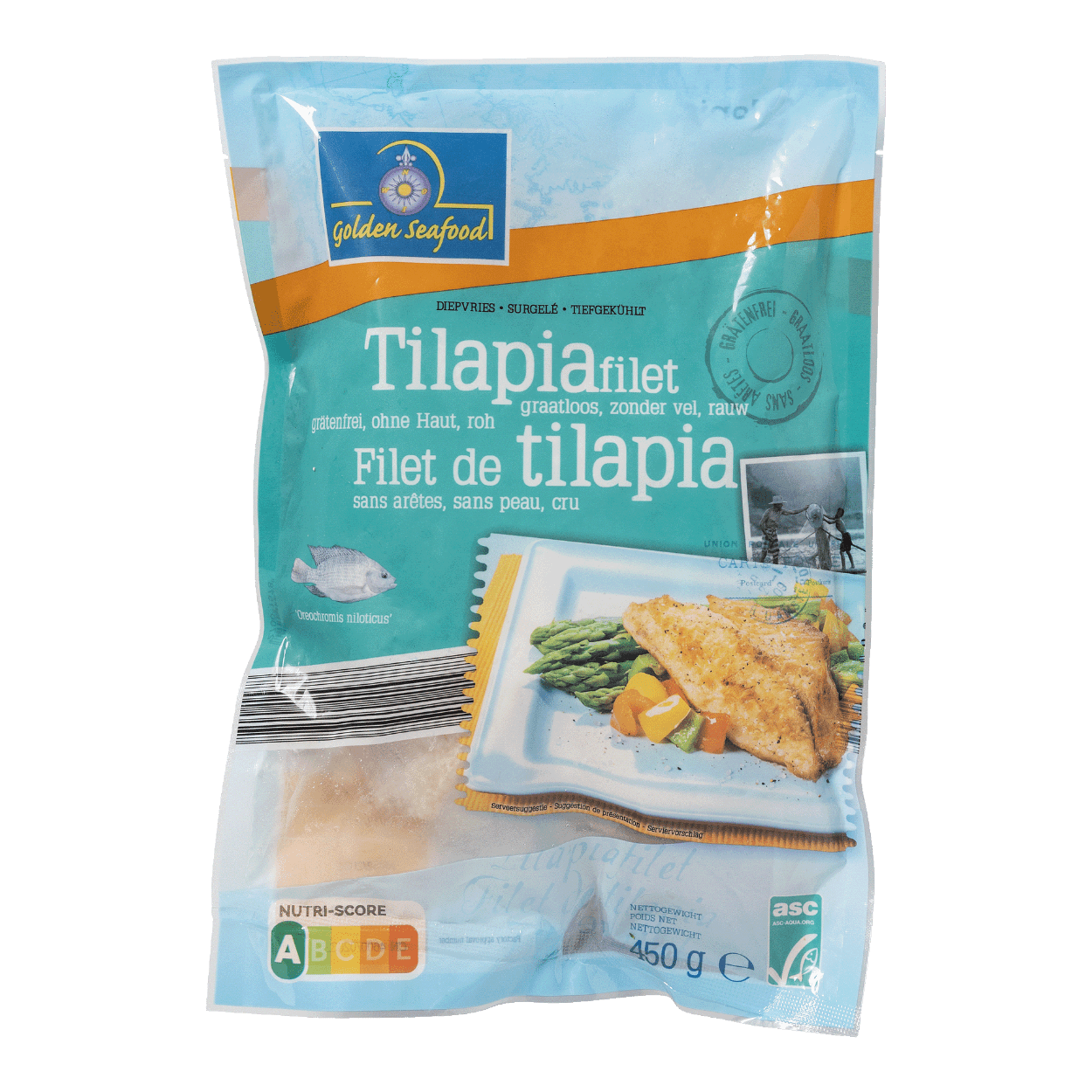 GOLDEN SEAFOOD® Filets de tilapia bon marché chez ALDI