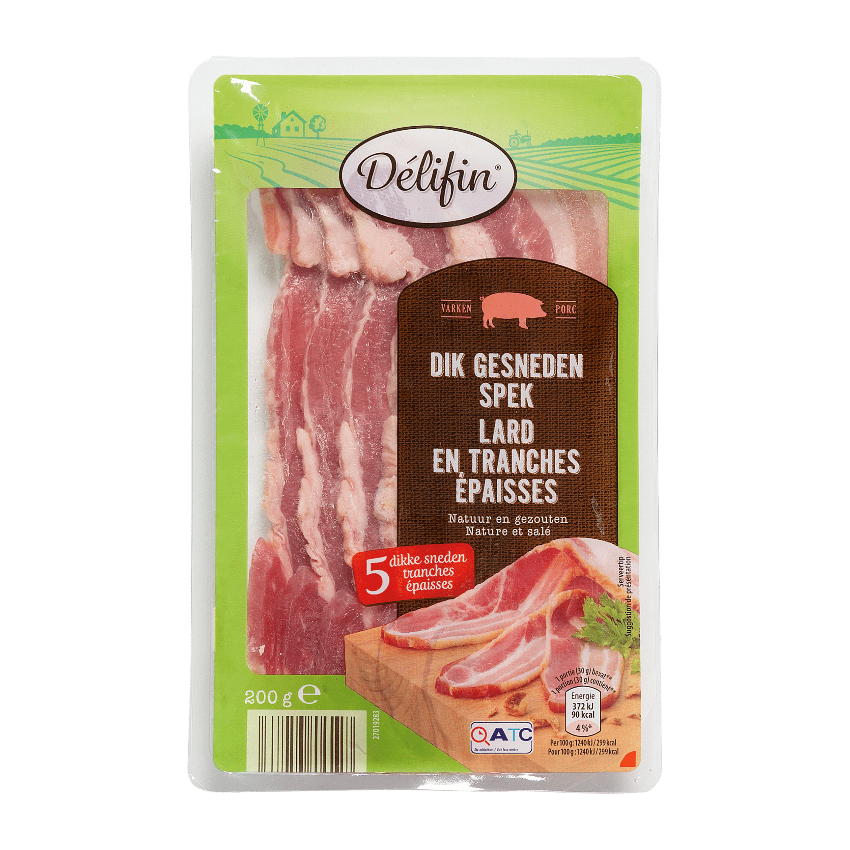 DÉLIFIN® Tranches épaisses de lard bon marché chez ALDI