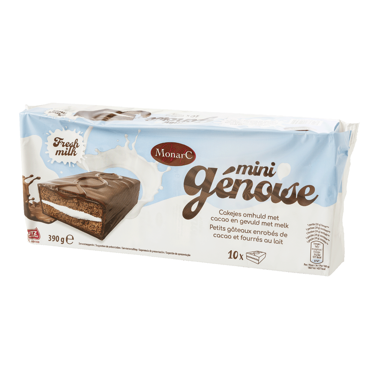 Monarc Cake Fourre 10 Pcs Bon Marche Chez Aldi