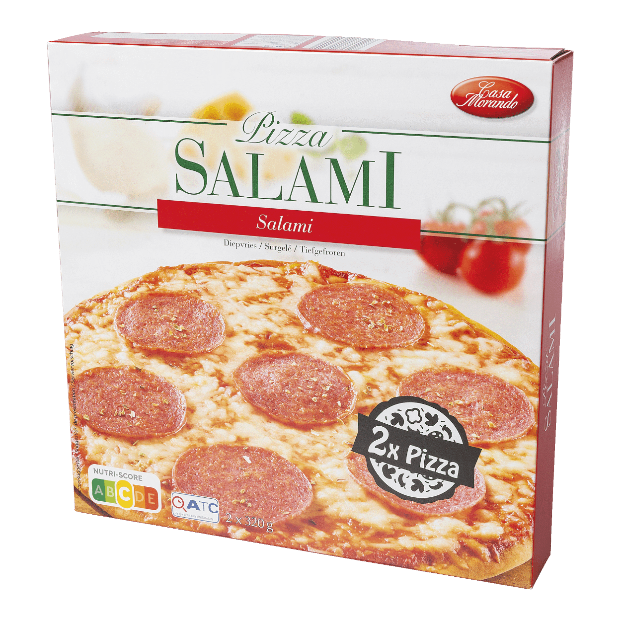 CASA MORANDO® Pizza salami, 2 pcs bon marché chez ALDI