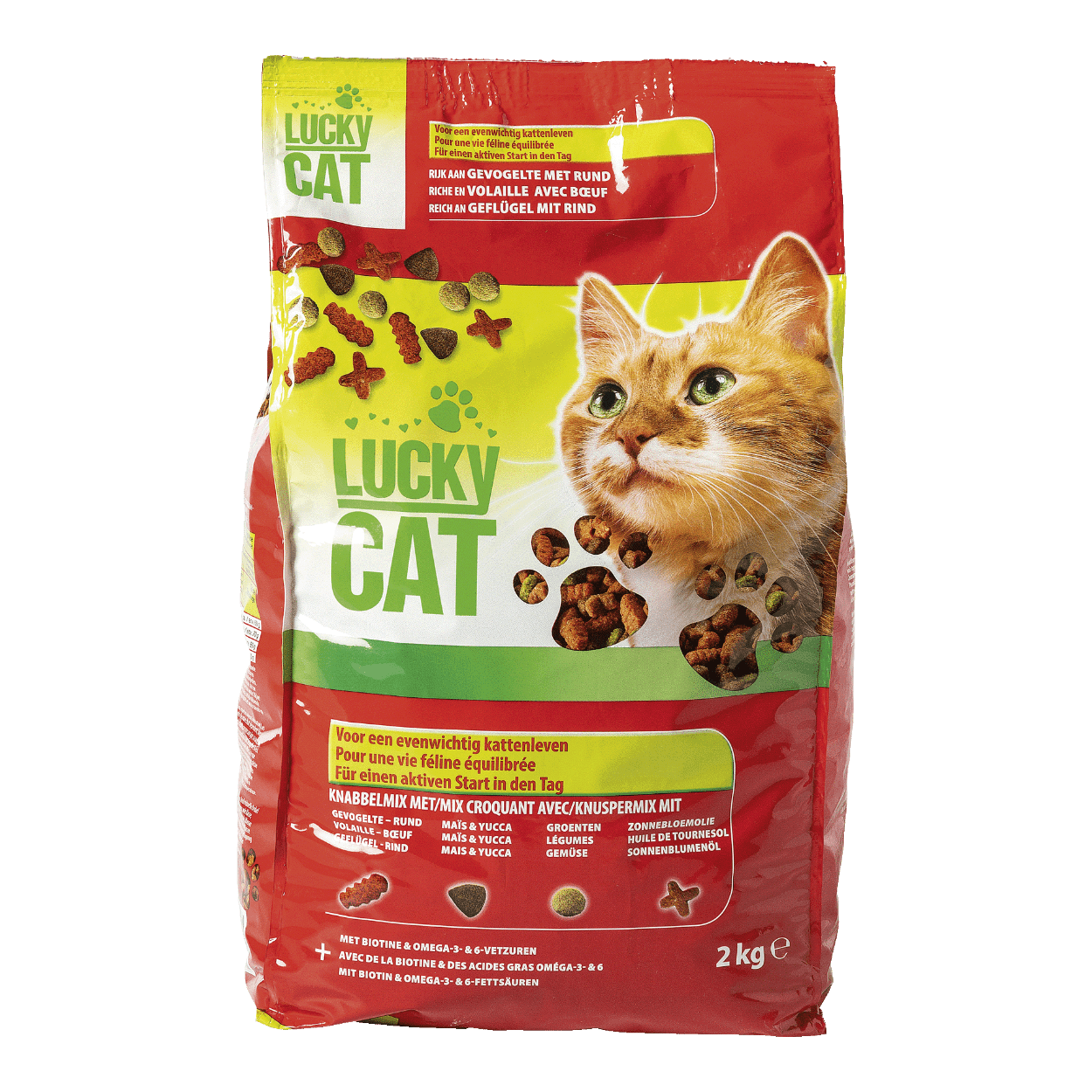 LUCKY CAT® Croquettes pour chat, 2 kg bon marché chez ALDI