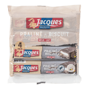JACQUES® Barre de chocolat praliné-biscuit