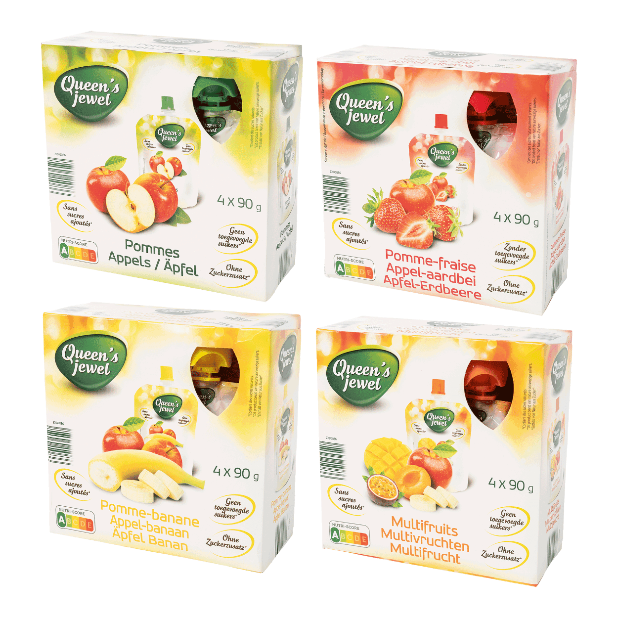 QUEEN'S JEWEL® Compote de fruits, 4 pcs bon marché chez ALDI