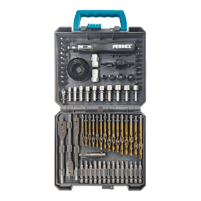 FERREX® Jeu de forets et d’embouts, 204 pcs