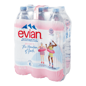 EVIAN® Eau minérale naturelle, 6 pcs