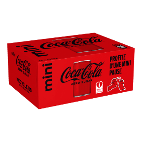 COCA-COLA® Minicanettes de Coca-Cola zero, 12 pcs