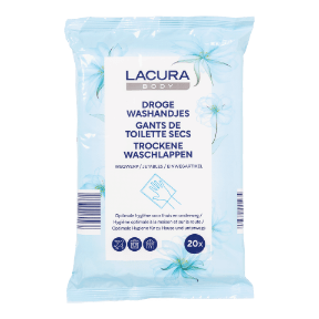 LACURA® Gants de toilette jetables, 20 pcs
