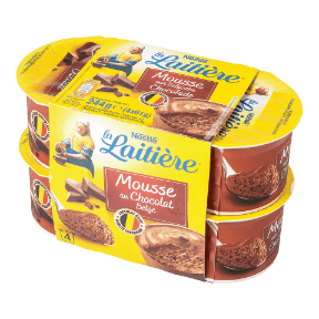 LA LAITIÈRE® Mousse au chocolat, 4 pcs