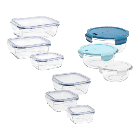 CROFTON® Boîtes de conservation en verre, 3 pcs