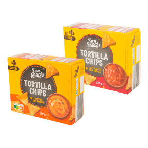 SUNSNACKS® Chips tortilla avec sauce dip