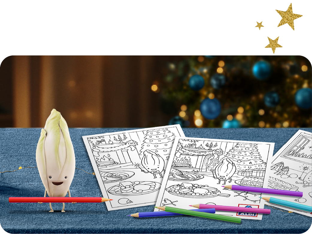 Avec les coloriages de Gaston le chicon, les enfants sont bien occupés