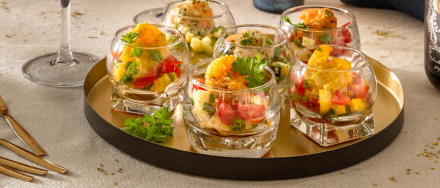 Amuse-bouches avec scampi